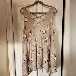 Torrid Super Soft Floral Hankercheif Babydoll Tank Top